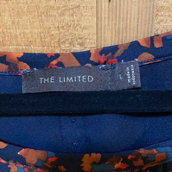 Used, The Limited, Navy w/ pattern top, large - Picture 4 of 5